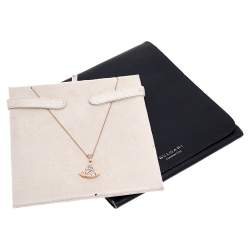 Pre Owned Bvlgari Divas' Dream Mother of Pearl Diamond 18K Rose Gold Pendant Necklace