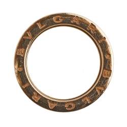 Pre Owned Bvlgari B.Zero1 Black Ceramic 18K Rose Gold 4- Band Ring Size 55