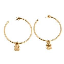 Pre Owned Bvlgari B.Zero1 18k Yellow Gold Hoop Earrings