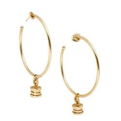 Pre Owned Bvlgari B.Zero1 18k Yellow Gold Hoop Earrings