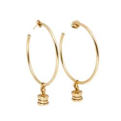 Pre Owned Bvlgari B.Zero1 18k Yellow Gold Hoop Earrings