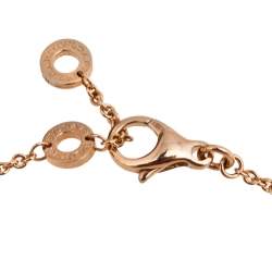 Pre Owned Bvlgari Bvlgari Mother of Pearl Carnelian 18K Rose Gold Bracelet M/L