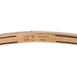 Pre Owned Bvlgari Divas' Dream Carnelian Mother of Pearl 18K Rose Gold Open Cuff Bracelet L