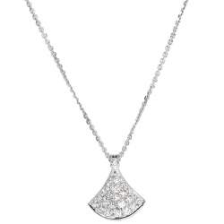 Pre Owned Bvlgari Divas' Dream Diamond 18K White Gold Pendant Necklace