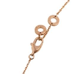 Pre Owned Bvlgari Divas' Dream Carnelian Diamond 18K Rose Gold Pendant Necklace