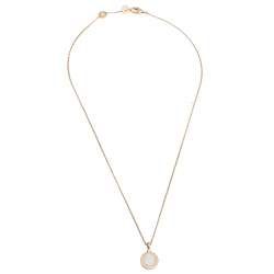 Pre Owned Bvlgari Bvlgari Mother of Pearl 18K Rose Gold Pendant Necklace