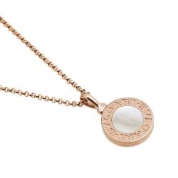Pre Owned Bvlgari Bvlgari Mother of Pearl 18K Rose Gold Pendant Necklace
