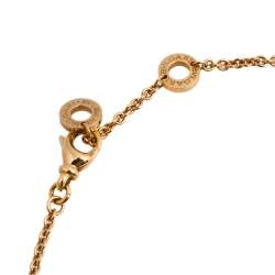 Pre Owned Bvlgari Bvlgari Jade Diamond 18K Rose Gold Pendant Necklace