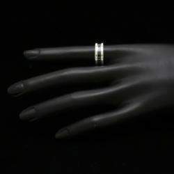 Pre Owned BVLGARI B-zero1 Save the Children Sterling Silver Ceramic Ring EU 55