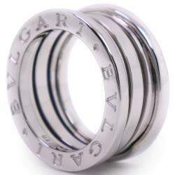Pre Owned Bvlgari B.Zero1 18K White Gold Ring EU 48