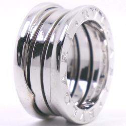 Pre Owned Bvlgari B.Zero1 18K White Gold Ring EU 48