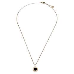 Pre Owned Bvlgari Bvlgari Onyx 18K Yellow Gold Pendant Necklace