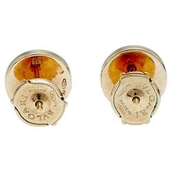 Pre Owned Bvlgari Bvlgari Onyx 18K Yellow Gold Stud Earrings