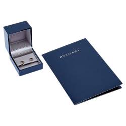 Pre Owned Bvlgari Bvlgari Onyx 18K Yellow Gold Stud Earrings