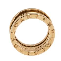 Pre Owned Bvlgari B.Zero1 18K Rose Gold 3-Band Ring Size 52