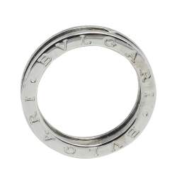 Pre Owned Bvlgari B.Zero1 18K White Gold 1-Band Ring Size 60