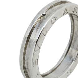 Pre Owned Bvlgari B.Zero1 18K White Gold 1-Band Ring Size 60