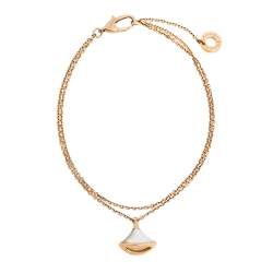 Pre Owned Bvlgari Divas' Dream Mother of Pearl 18K Rose Gold Bracelet SM 