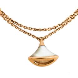 Pre Owned Bvlgari Divas' Dream Mother of Pearl 18K Rose Gold Bracelet SM 