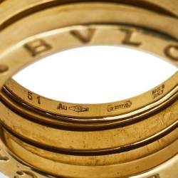 Bvlgari B.Zero1 18k Yellow Gold 3 Band Ring Size 51