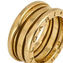 Bvlgari B.Zero1 18k Yellow Gold 3 Band Ring Size 51
