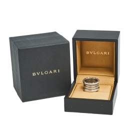 Pre Owned Bvlgari B.Zero1 18K White Gold 4- Band Ring Size 52