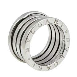 Pre Owned Bvlgari B.Zero1 18K White Gold 4- Band Ring Size 52