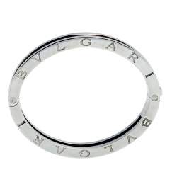Pre Owned Bvlgari B.Zero1 18k Yellow Gold and Stainless Steel Bangle Bracelet