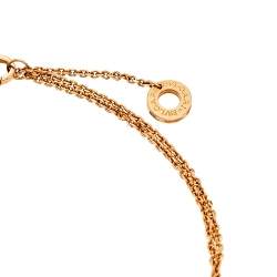 Pre Owned Bvlgari Divas' Dream Carnelian 18K Rose Gold Charm Bracelet M/L