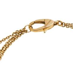 Pre Owned Bvlgari Divas' Dream Mother of Pearl 18K Rose Gold Charm Bracelet M/L