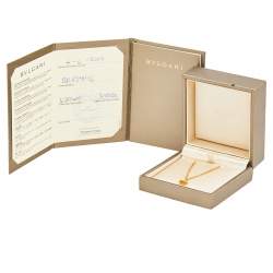 Pre Owned Bvlgari Divas' Dream Mother of Pearl 18K Rose Gold Charm Bracelet M/L