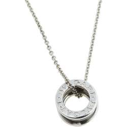 Pre Owned Bvlgari Save The Children B.zero1 Ceramic Silver Pendant Necklace