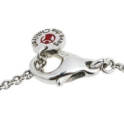 Pre Owned Bvlgari Save The Children B.zero1 Ceramic Silver Pendant Necklace