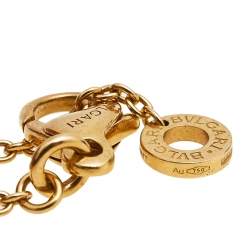 Pre Owned Bvlgari Bvlgari Diamond Mother of Pearl Onyx 18k Rose Gold Pendant Necklace