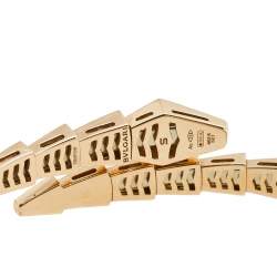 Pre Owned Bvlgari Serpenti Viper Diamond 18k Rose Gold Bracelet S