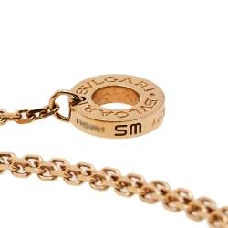 Pre Owned Bvlgari Divas' Dream Diamond 18k Rose Gold Charm Bracelet SM
