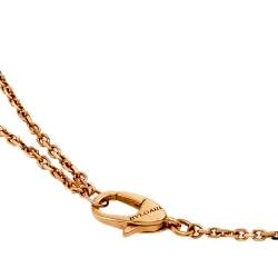 Pre Owned Bvlgari Divas' Dream Diamond & Mother of Pearl 18k Rose Gold Pendant Necklace