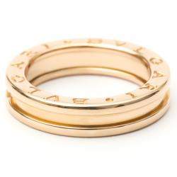 Pre Owned Bvlgari B.Zero1 18K Rose Gold Ring EU 52