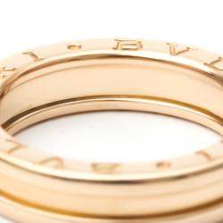 Pre Owned Bvlgari B.Zero1 18K Rose Gold Ring EU 52