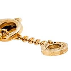 Pre Owned Bvlgari B.Zero1 White Ceramic 18k Rose Gold Pendant Necklace