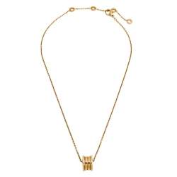 Pre Owned Bvlgari B.Zero1 18K Rose Gold Small Round Pendant Necklace