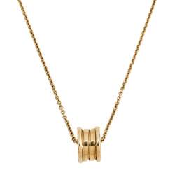 Pre Owned Bvlgari B.Zero1 18K Rose Gold Small Round Pendant Necklace