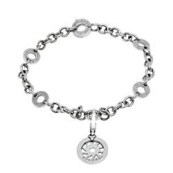Bvlgari Sun Charm 18k White Gold Bracelet
