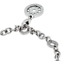 Bvlgari Sun Charm 18k White Gold Bracelet