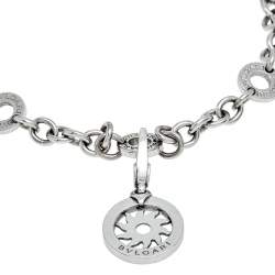 Bvlgari Sun Charm 18k White Gold Bracelet
