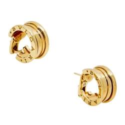 Pre Owned Bvlgari B.Zero1 18k Yellow Gold Hoop Earrings