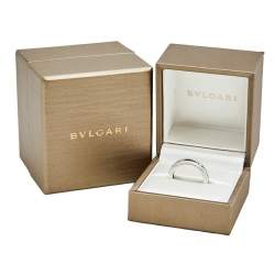 Pre Owned Bvlgari B.Zero1 18k White Gold 1 Band Ring Size 57