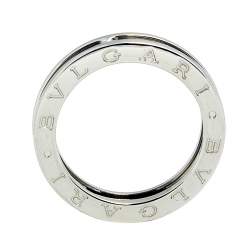 Pre Owned Bvlgari B.Zero1 18k White Gold 1 Band Ring Size 57
