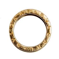 Pre Owned Bvlgari B.Zero1 Black Ceramic 18k Rose Gold Band Ring Size 54