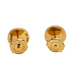 Pre Owned Bvlgari Bvlgari Mother of Pearl 18k Yellow Gold Stud Earrings